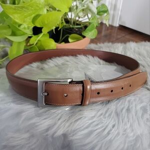 PERRY ELLIS "Timothy" Medium Brown Genuine Bonded Leather Belt- Size 32